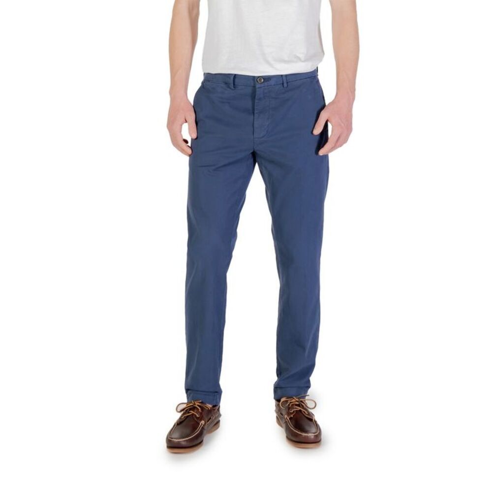 Borghese Blue Cotton Skinny Men's Pants
